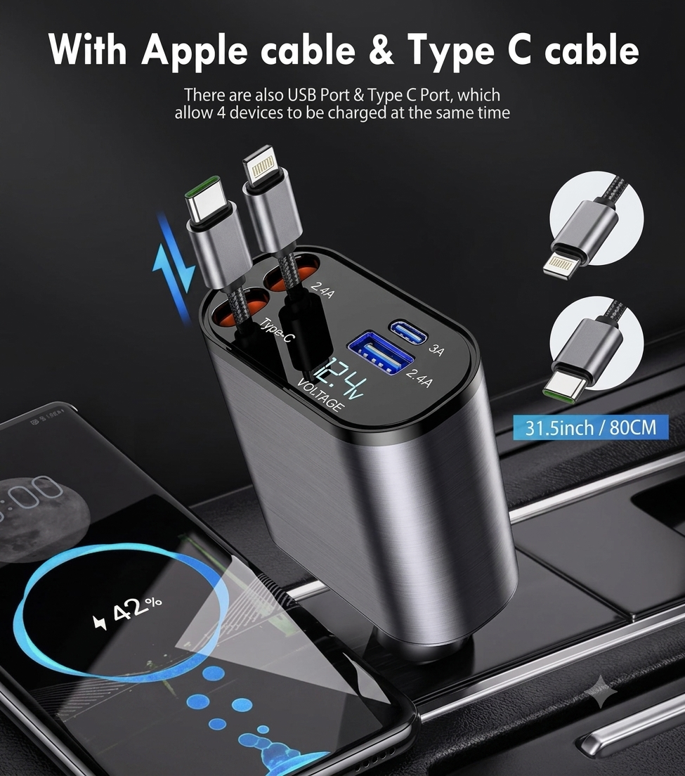 4 in 1 Car Charger